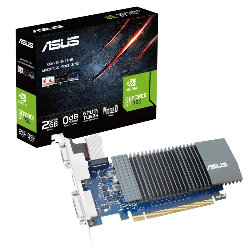 ASUS GeForce® GT 730 2GB GDDR5 low-profile graphics card ASUS GeForce® GT 730 2GB GDDR5 low-profile graphics card